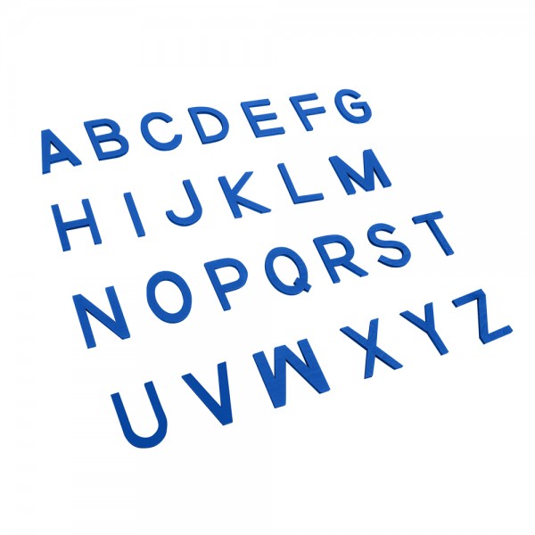 Capital Movable Alphabet (Print,Blue) (LJLA052-2) by Leader Joy Montessori USA