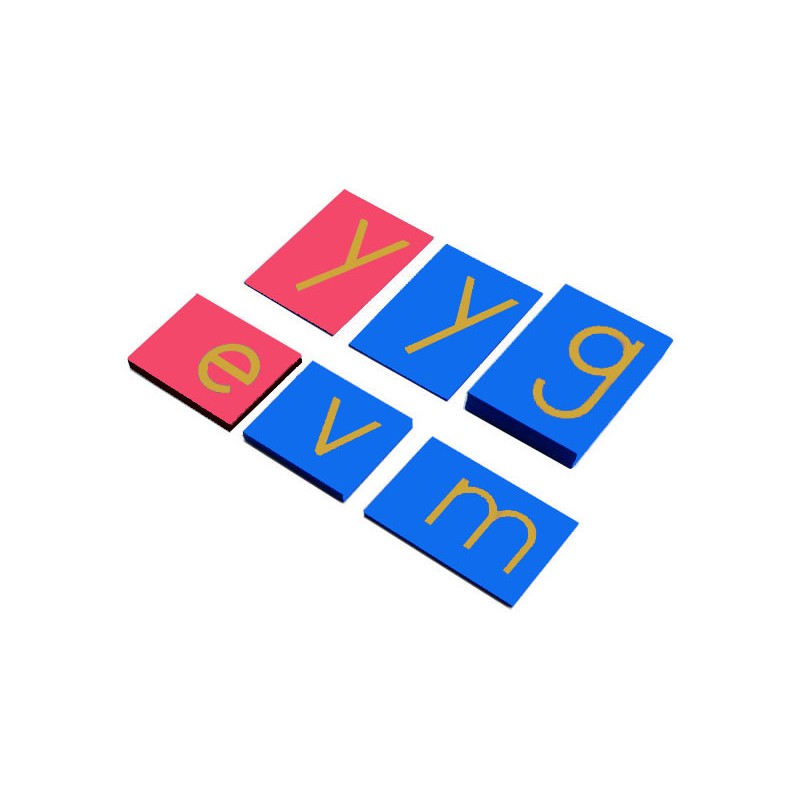Lowercase Sandpaper Letters without Box in Red) (LJLA001-1A) by Leader Joy Montessori USA