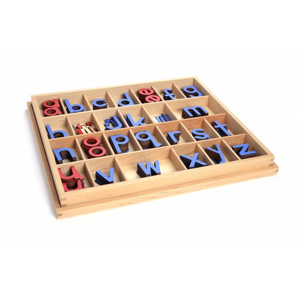 Small Movable Alphabet (Vowel in Red) (LJLA011A) by Leader Joy Montessori USA