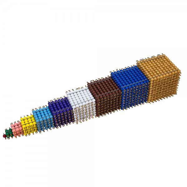 colored bead cube (LJMA043) by Leader Joy Montessori USA
