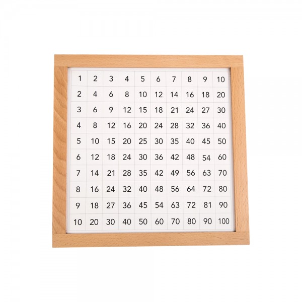 Control Chart for Hundred Board( with wood frame) (LJMA021-1A) by Leader Joy Montessori USA