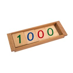 Elite Montessori Small Wooden Number Cards with Box (1-9000)